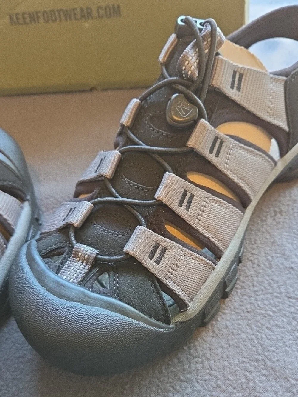 Keen Men's Gray and Black Closed-Toe Sandal Boat Shoes
